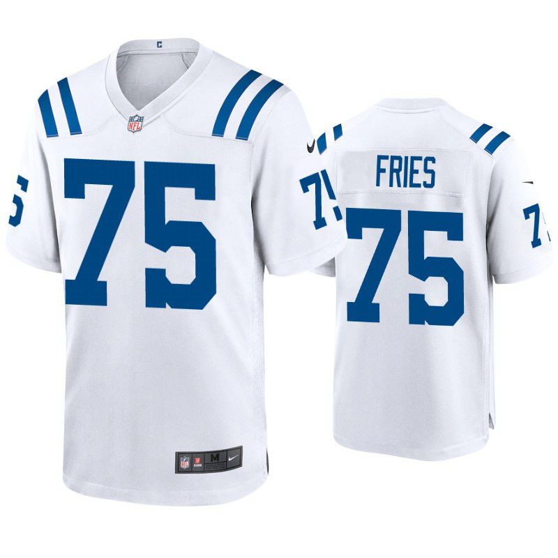 Men Indianapolis Colts #75 Will Fries Nike White Game NFL Jersey